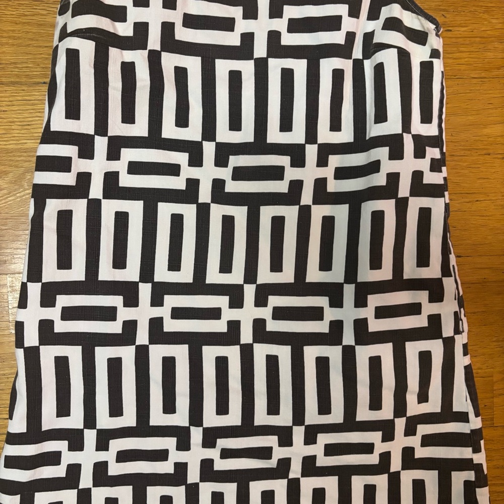 Alice + Olivia Geometric Modern Cotton Pockets Preppy Luxury Mini Shift Dress S - Picture 2 of 5